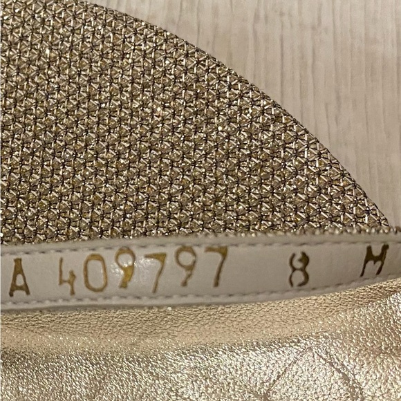 New $495 Stuart Weitzman Nudist Stiletto Sandals Shoes Platinum Noir Glitter 8 M - Picture 9 of 9